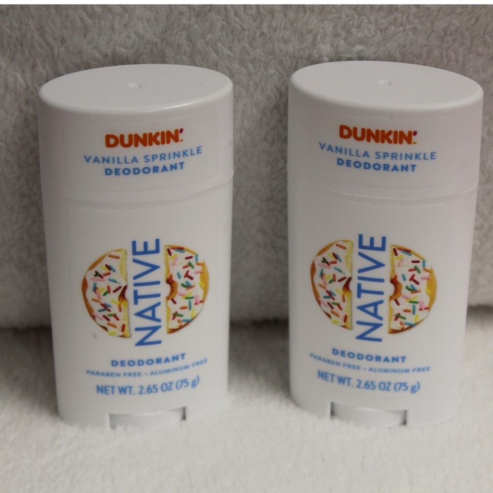 Native Dunkin Vanilla Sprinkle‎ Deodorant 2.65oz Paraben Free Aluminum Free